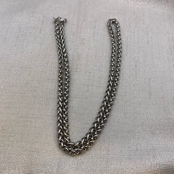 Wide Stainless Steel Keel Link Chain Necklace - 60 cm length, 5 mm width - Picture 2 of 5